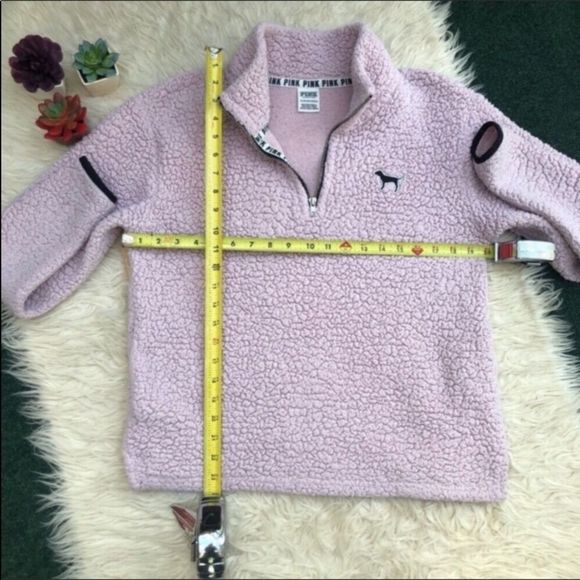 VS PINK Sherpa Style 1/4 Zip Pullover - Picture 9 of 11